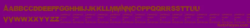 Mponderosa Font – Brown Fonts on Purple Background