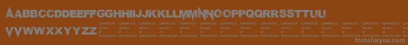 Mponderosa Font – Gray Fonts on Brown Background