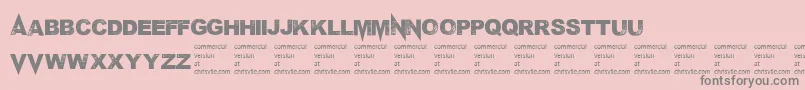 Mponderosa Font – Gray Fonts on Pink Background