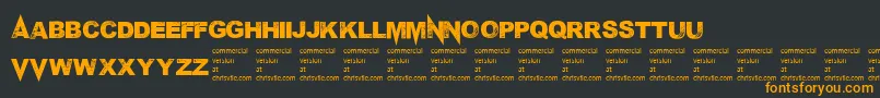 Mponderosa Font – Orange Fonts on Black Background