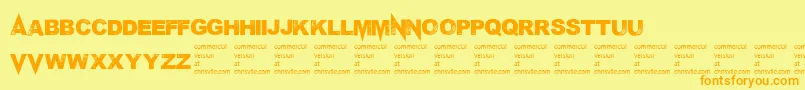 Mponderosa-Schriftart – Orangefarbene Schriften auf gelbem Hintergrund