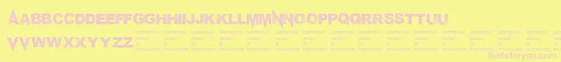 Mponderosa Font – Pink Fonts on Yellow Background