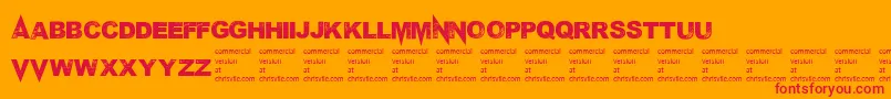 Mponderosa Font – Red Fonts on Orange Background