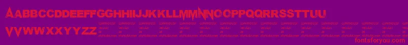 Mponderosa Font – Red Fonts on Purple Background