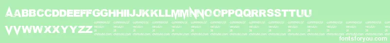 Mponderosa Font – White Fonts on Green Background