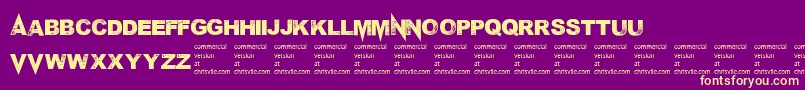 Mponderosa Font – Yellow Fonts on Purple Background