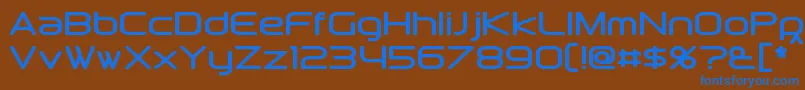 Шрифт Downlink – синие шрифты на коричневом фоне