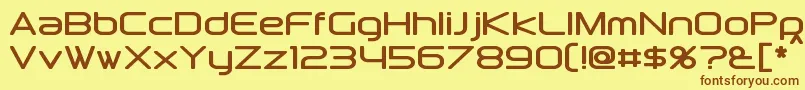 Downlink Font – Brown Fonts on Yellow Background