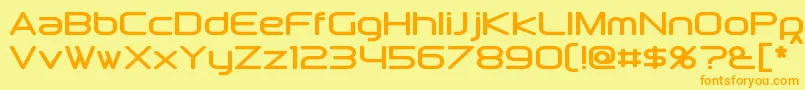 Downlink Font – Orange Fonts on Yellow Background