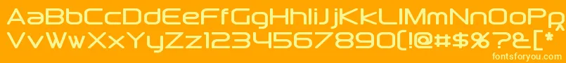 Шрифт Downlink – жёлтые шрифты на оранжевом фоне