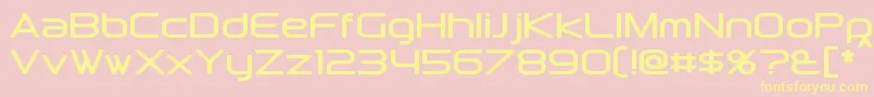 Downlink Font – Yellow Fonts on Pink Background