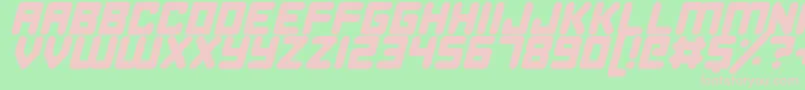 HappyBombItalic Font – Pink Fonts on Green Background