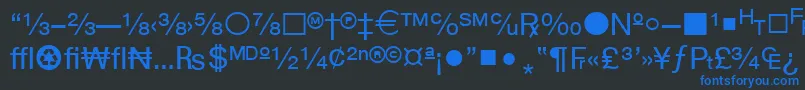 fuente WpTypographicsymbols – Fuentes Azules Sobre Fondo Negro