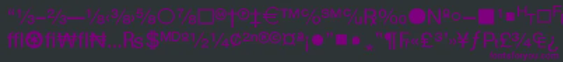 fuente WpTypographicsymbols – Fuentes Moradas Sobre Fondo Negro