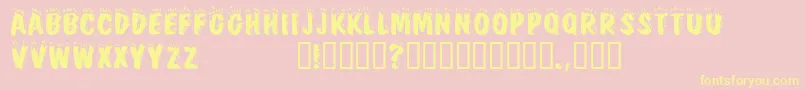 Firebugcapsssk Font – Yellow Fonts on Pink Background