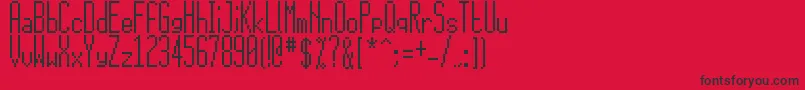 フォント15x5 – 赤い背景に黒い文字