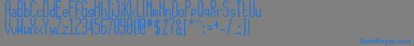 フォント15x5 – 灰色の背景に青い文字