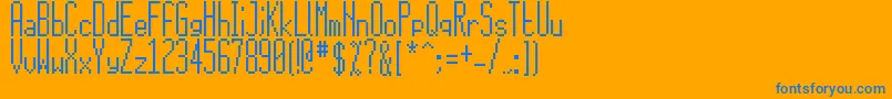 フォント15x5 – オレンジの背景に青い文字