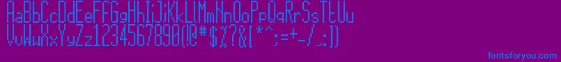 フォント15x5 – 紫色の背景に青い文字