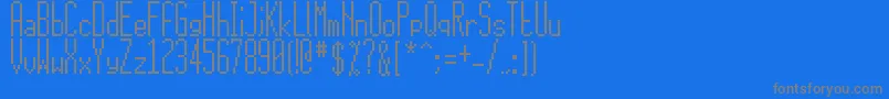 フォント15x5 – 青い背景に灰色の文字