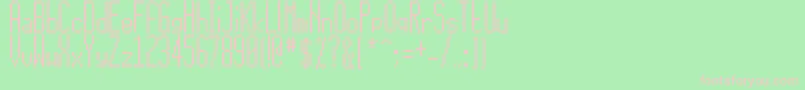 15x5 Font – Pink Fonts on Green Background