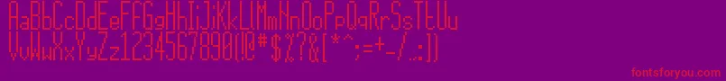 フォント15x5 – 紫の背景に赤い文字