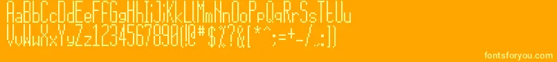 フォント15x5 – オレンジの背景に黄色の文字