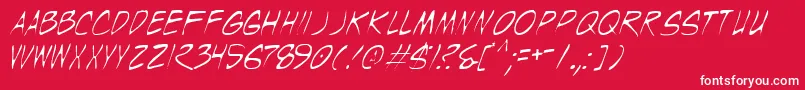 WyldStallynsThin Font – White Fonts on Red Background