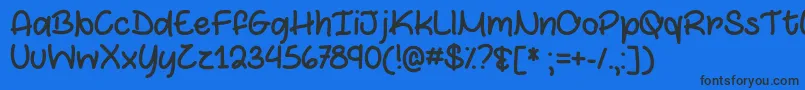 MarshmallowsAndChocolateOtf Font – Black Fonts on Blue Background