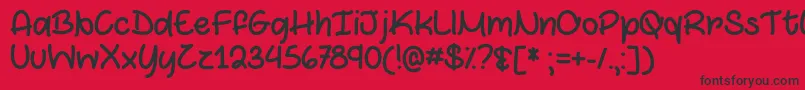 MarshmallowsAndChocolateOtf Font – Black Fonts on Red Background