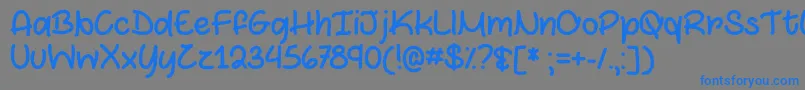 MarshmallowsAndChocolateOtf Font – Blue Fonts on Gray Background