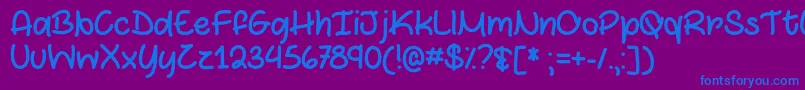 MarshmallowsAndChocolateOtf Font – Blue Fonts on Purple Background