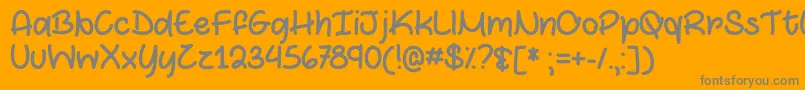 MarshmallowsAndChocolateOtf Font – Gray Fonts on Orange Background