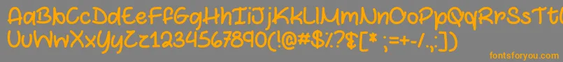 MarshmallowsAndChocolateOtf Font – Orange Fonts on Gray Background