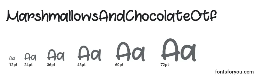 Размеры шрифта MarshmallowsAndChocolateOtf