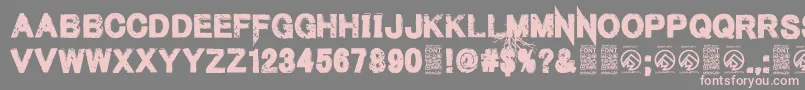 MenofnihilistRegular Font – Pink Fonts on Gray Background