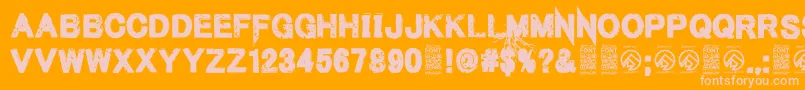 MenofnihilistRegular Font – Pink Fonts on Orange Background