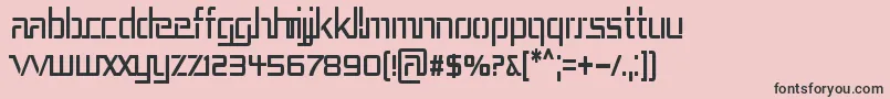 Rep3cn Font – Black Fonts on Pink Background