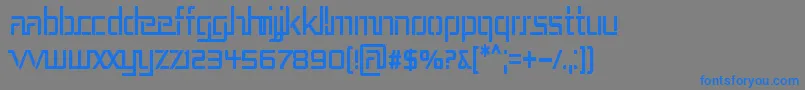 Rep3cn Font – Blue Fonts on Gray Background