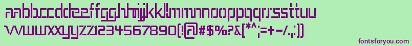 Rep3cn Font – Purple Fonts on Green Background