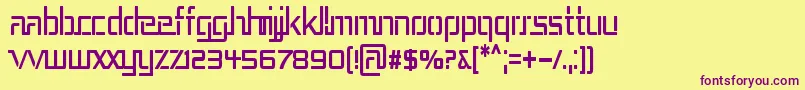 Rep3cn Font – Purple Fonts on Yellow Background