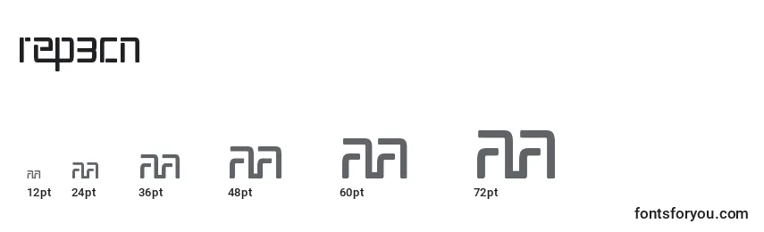 Rep3cn Font Sizes