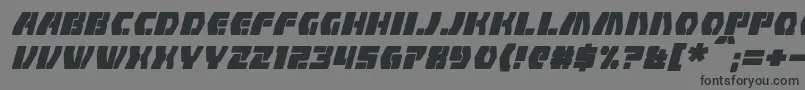 Fonte CounterfireItalic – fontes pretas em um fundo cinza