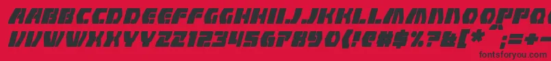 フォントCounterfireItalic – 赤い背景に黒い文字