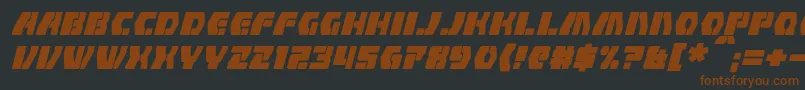 CounterfireItalic Font – Brown Fonts on Black Background