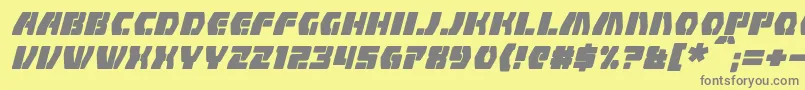 Czcionka CounterfireItalic – szare czcionki na żółtym tle