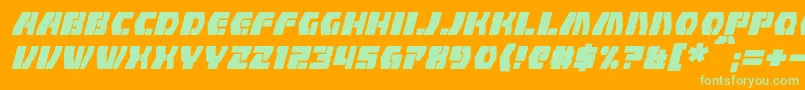 CounterfireItalic Font – Green Fonts on Orange Background