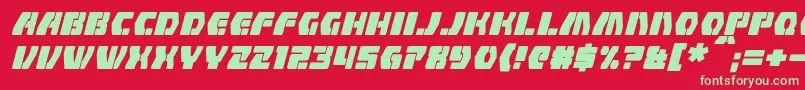 CounterfireItalic Font – Green Fonts on Red Background