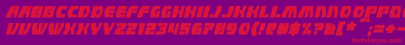 CounterfireItalic Font – Red Fonts on Purple Background