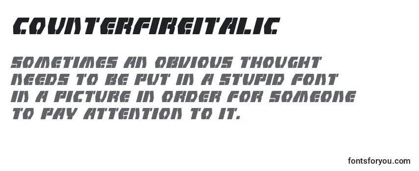 Review of the CounterfireItalic Font